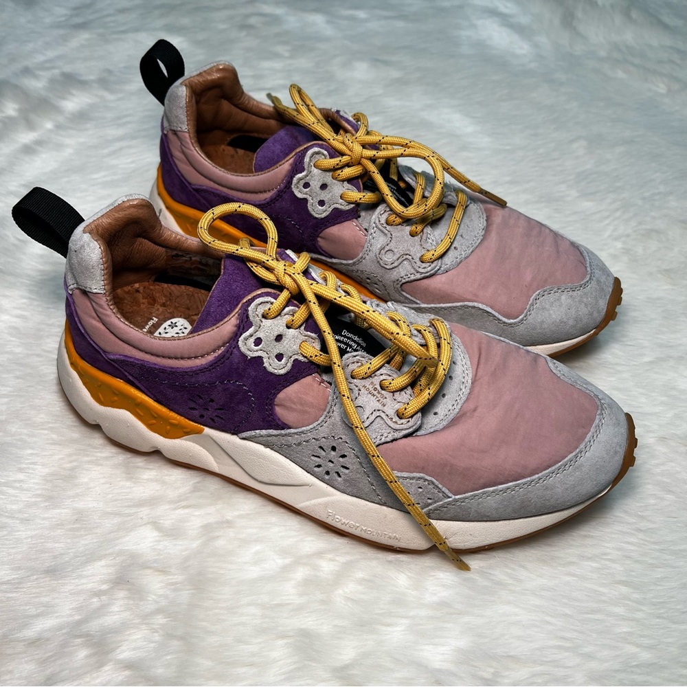 Free People x Flower Mountain Dandelion Trail Sneaker – Pink/Purple/Grey – 7.5
